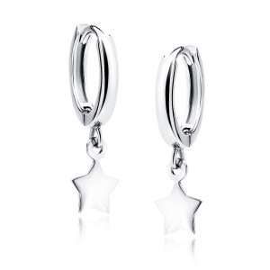 Cercei rotunzi argint Ø12 mm cu stelute DiAmanti Z1865DER-DIA (Argint 925‰ 1,8 g.)